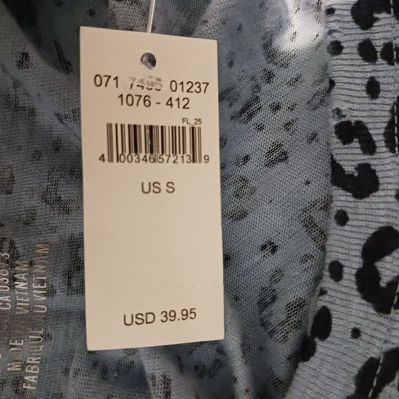 NEW Aerie Blue Heart Leopard Print T-shirt Dress Knot Front Size S - Picture 7 of 11